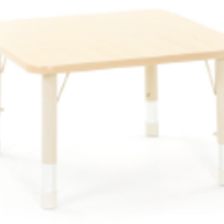Table « Owlaf », carrée, réglable en hauteur (39–61,5 cm), pieds beiges