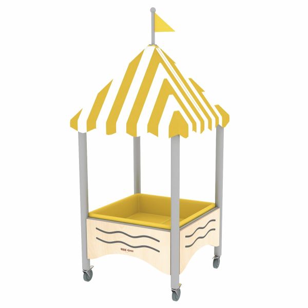 Tavolo da fango mobile con tetto a punta