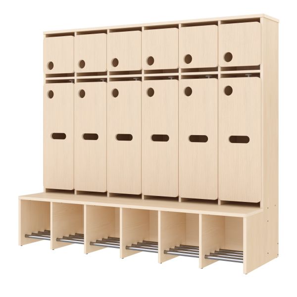 Komplett-Garderobe, 6 Plätze, Sitzhöhe: 31 cm
