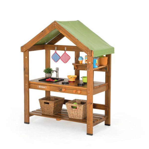 Cucina da gioco per esterno con tetto