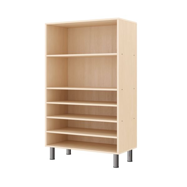 Armoire à Rayonnages 120-80, 6 Compartiments (avec pieds de socle réglables)