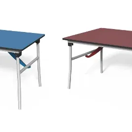 Outdoor PE-Klapptisch 160 cm, Höhe 71 cm (Blau & Granatrot)