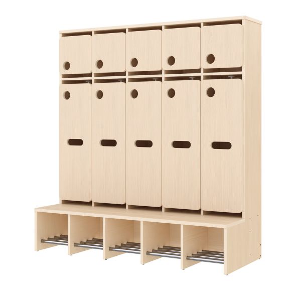 Vestiaire Complet, 5 Places, Hauteur d'assise: 26 cm