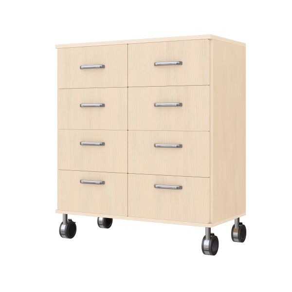 Armoire à Rayonnages 79-80, 8 Tiroirs (avec roulettes équipées de freins de stationnement)