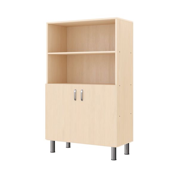 Armoire à Rayonnages 120-80, 2 Portes, 2 Compartiments (avec pieds de socle réglables)