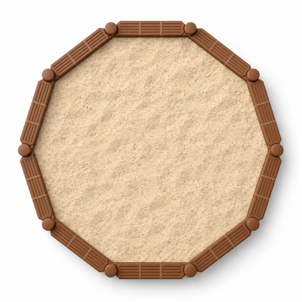 Sandkasten-Set XL – 10 Elemente (Zehneck / Rechteck)