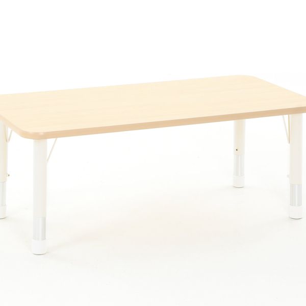 Tisch Owlaf, rechteckig, 120 x 75 cm, höhenverstellbar, (39-61,5 cm) Tischoberfläche - HPL, Farbe Tischbeine: Beige