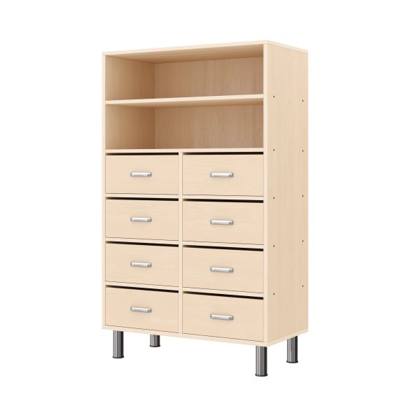 Armadio a Scaffali 120-80, 8 Cassetti (con piedi regolabili in altezza)