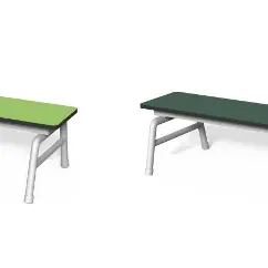 Outdoor PE-Stapelbank 150 cm, Höhe 33 cm (Dunkelgrün & Limette)