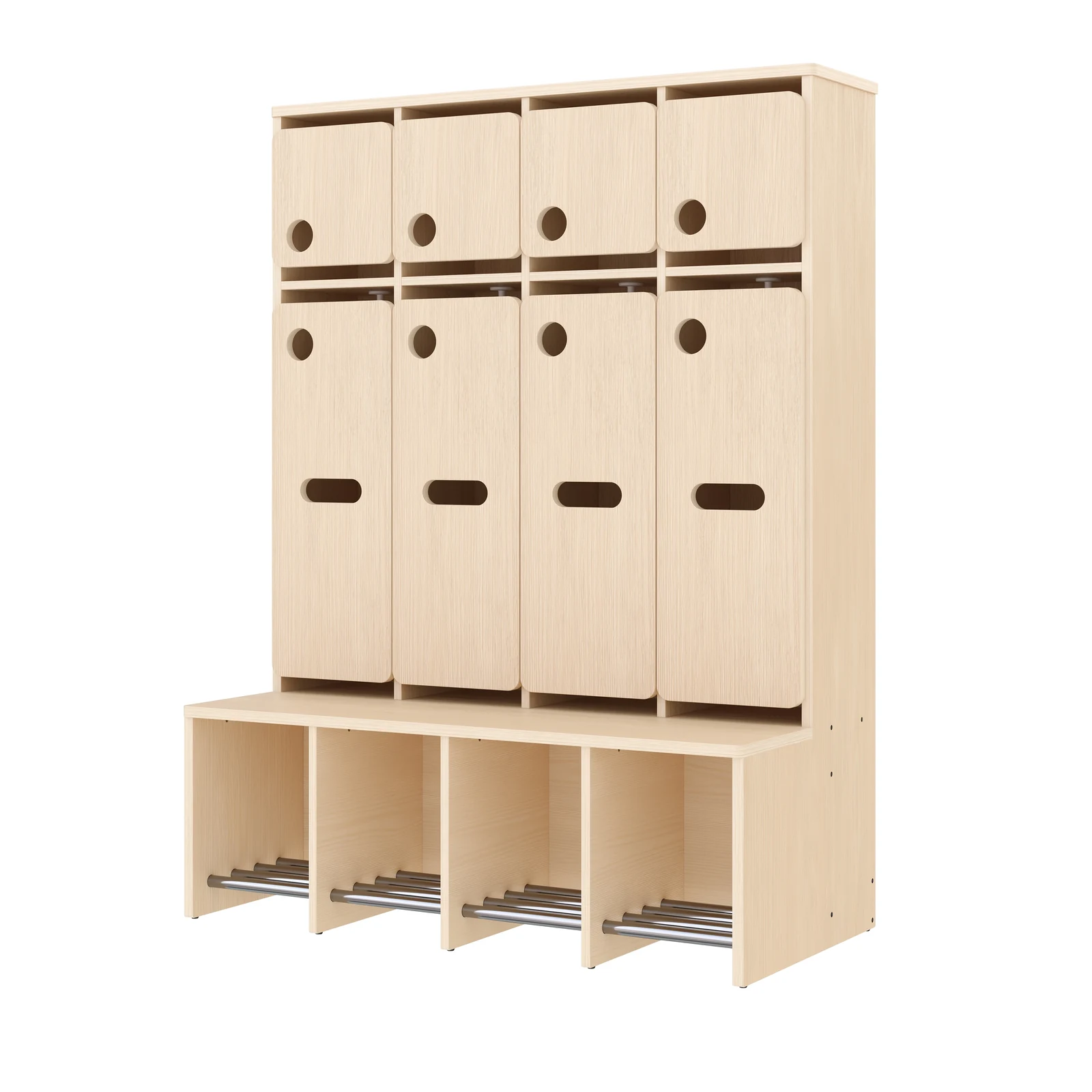 Vestiaire Complet, 4 Places, Hauteur d'assise: 35 cm – KB1-DG25176-35_01