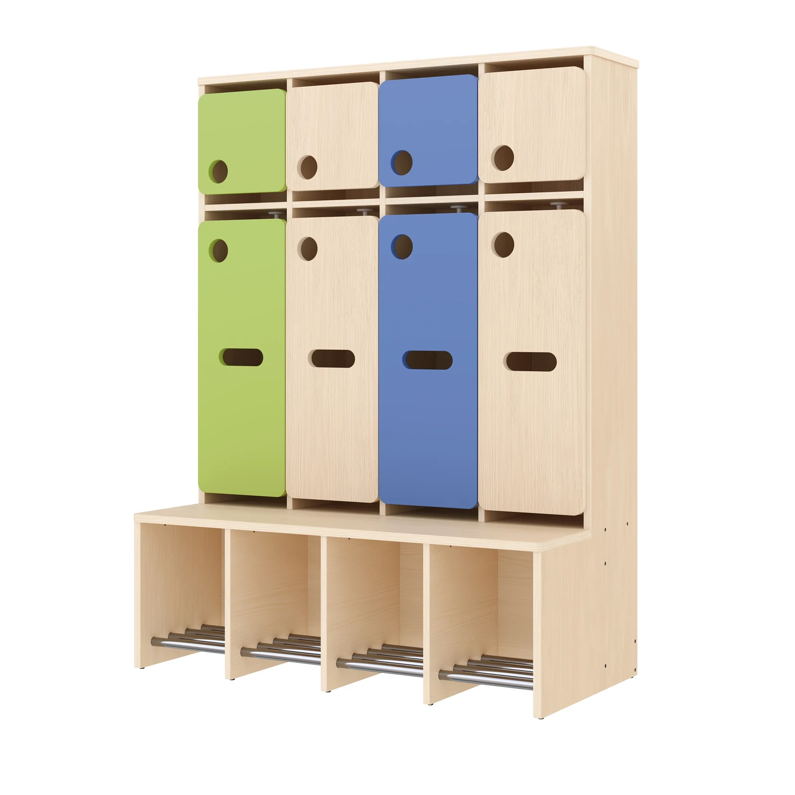 Vestiaire Complet, 4 Places, Hauteur d'assise: 35 cm – KB1-DG25176-35_02