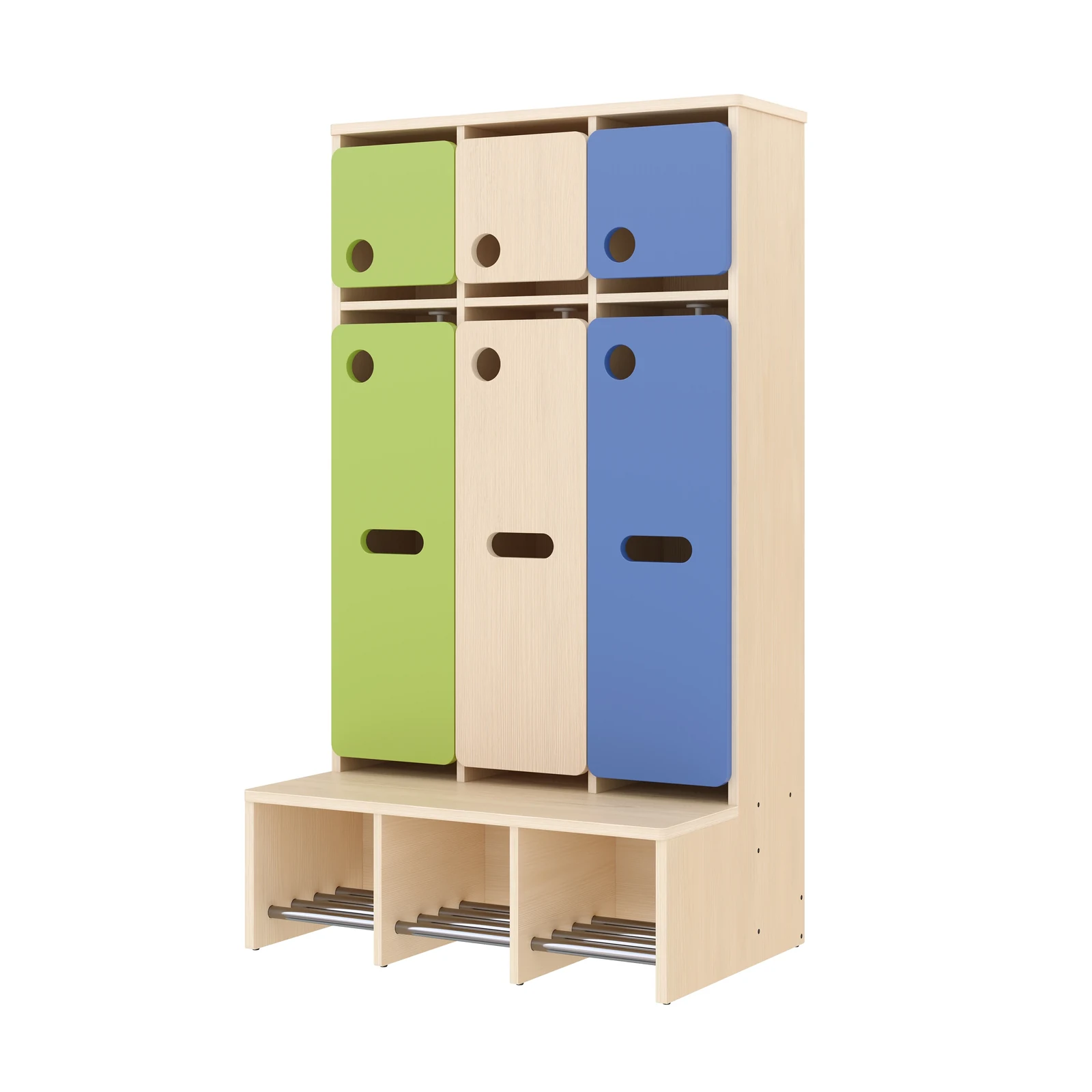 Vestiaire Complet, 3 Places, Hauteur d'assise: 26 cm – KB1-DG25175-26_02