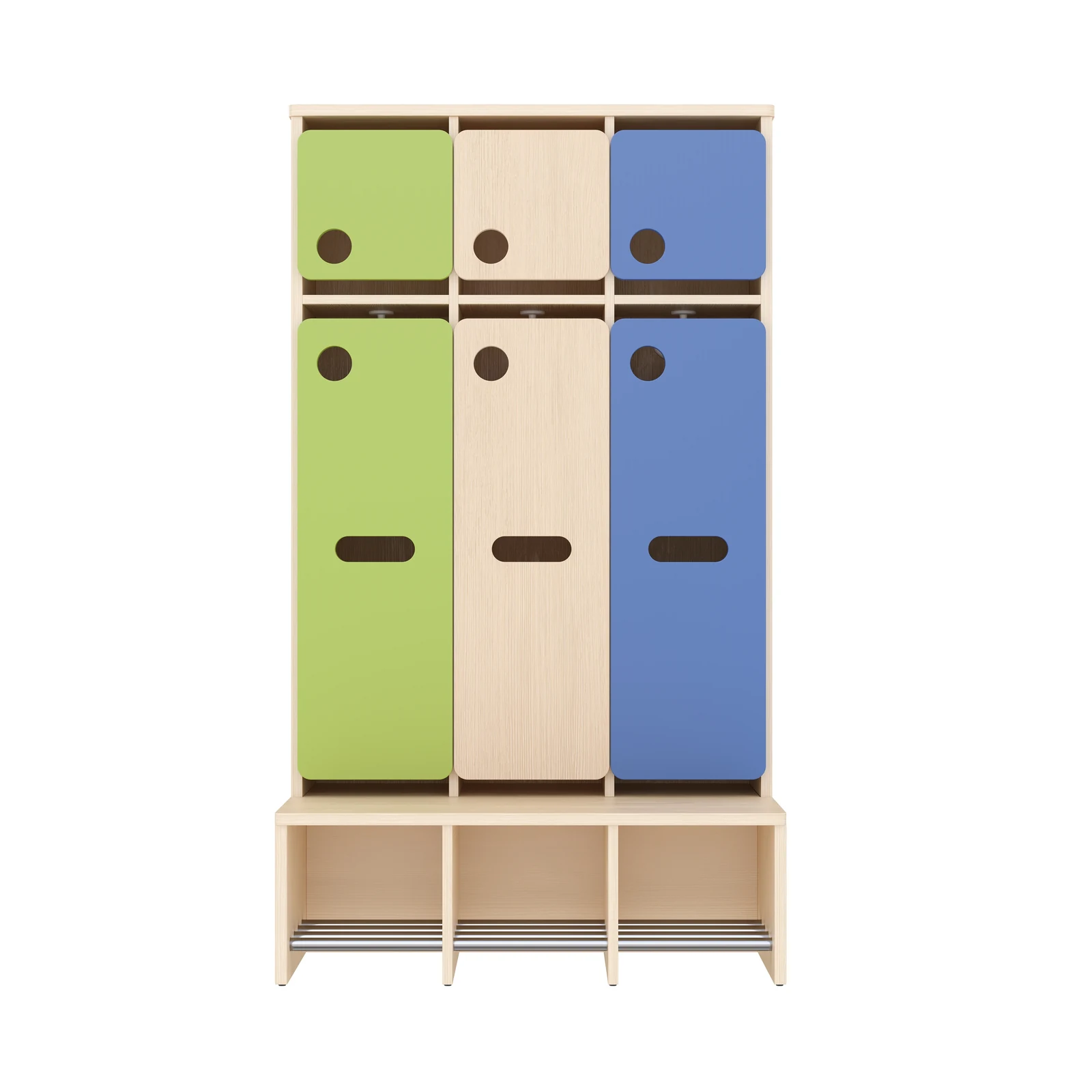 Vestiaire Complet, 3 Places, Hauteur d'assise: 26 cm – KB1-DG25175-26_06