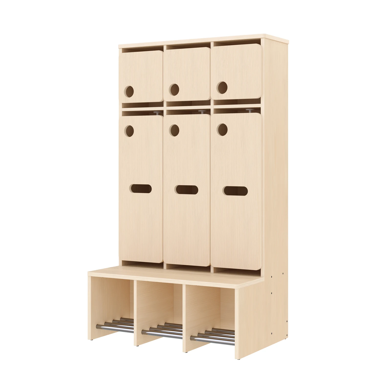 Vestiaire Complet, 3 Places, Hauteur d'assise: 31 cm – KB1-DG25175-31_01