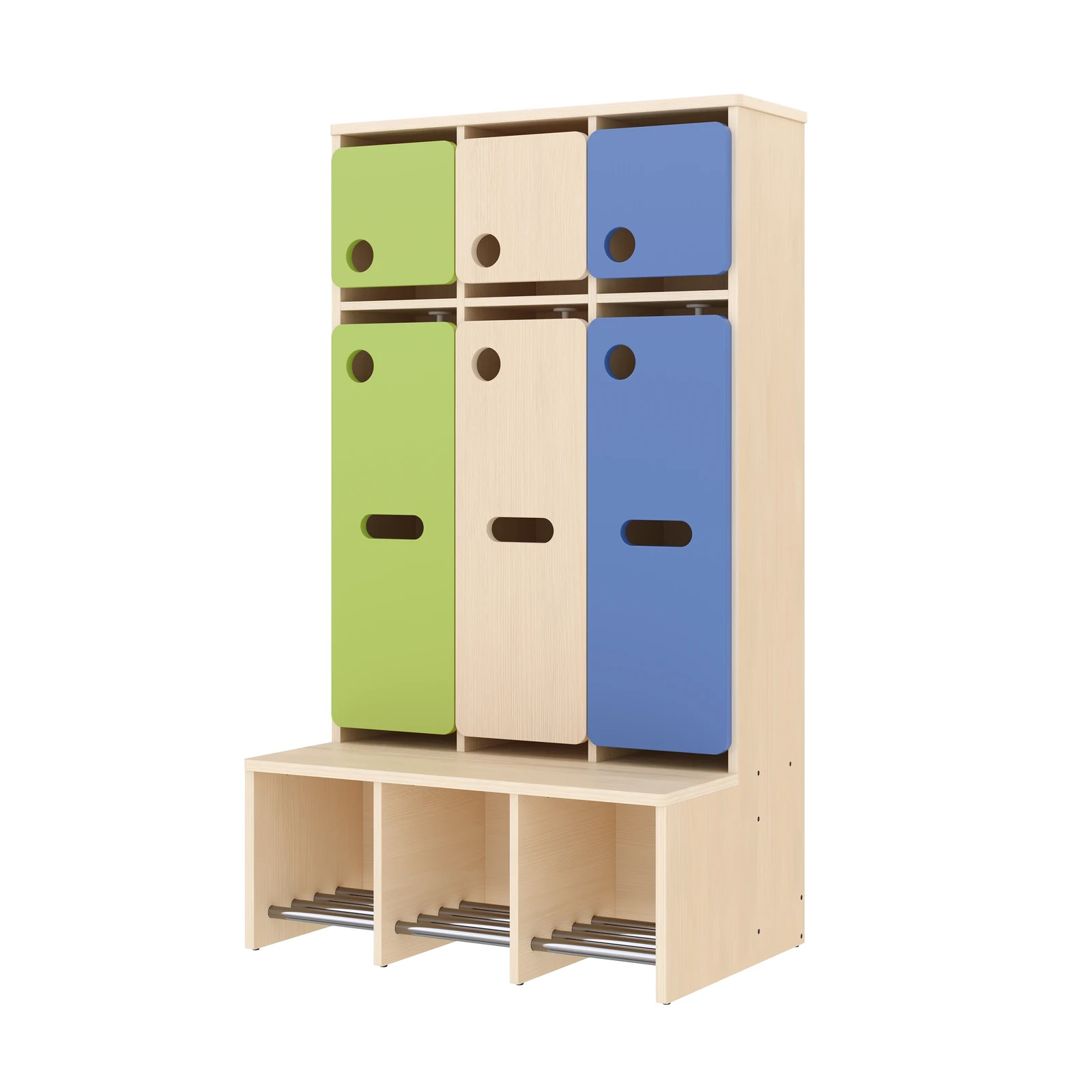 Vestiaire Complet, 3 Places, Hauteur d'assise: 31 cm – KB1-DG25175-31_02