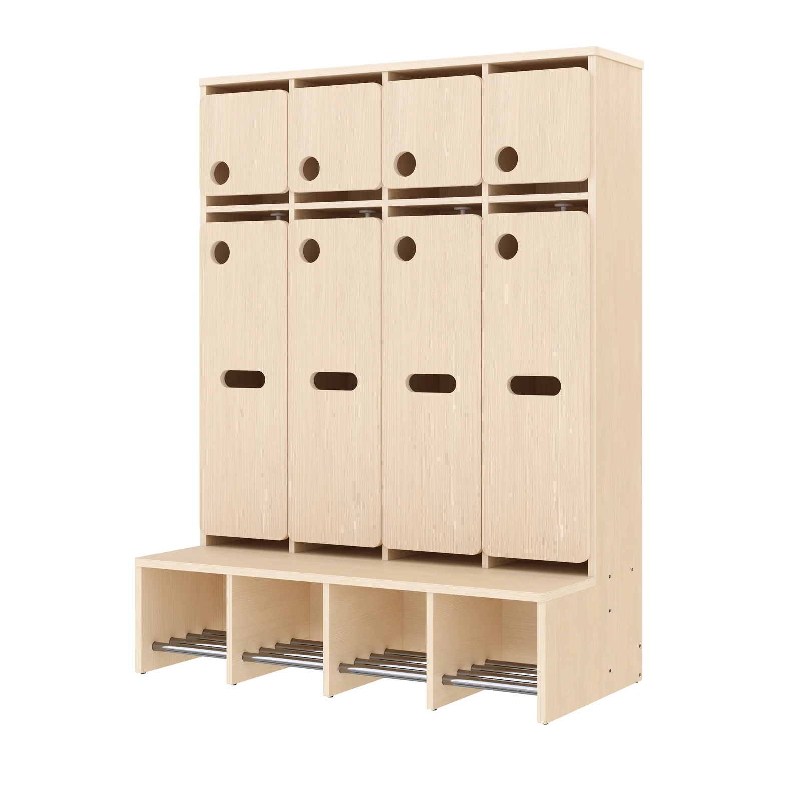 Vestiaire Complet, 4 Places, Hauteur d'assise: 26 cm – KB1-DG25176-26_01