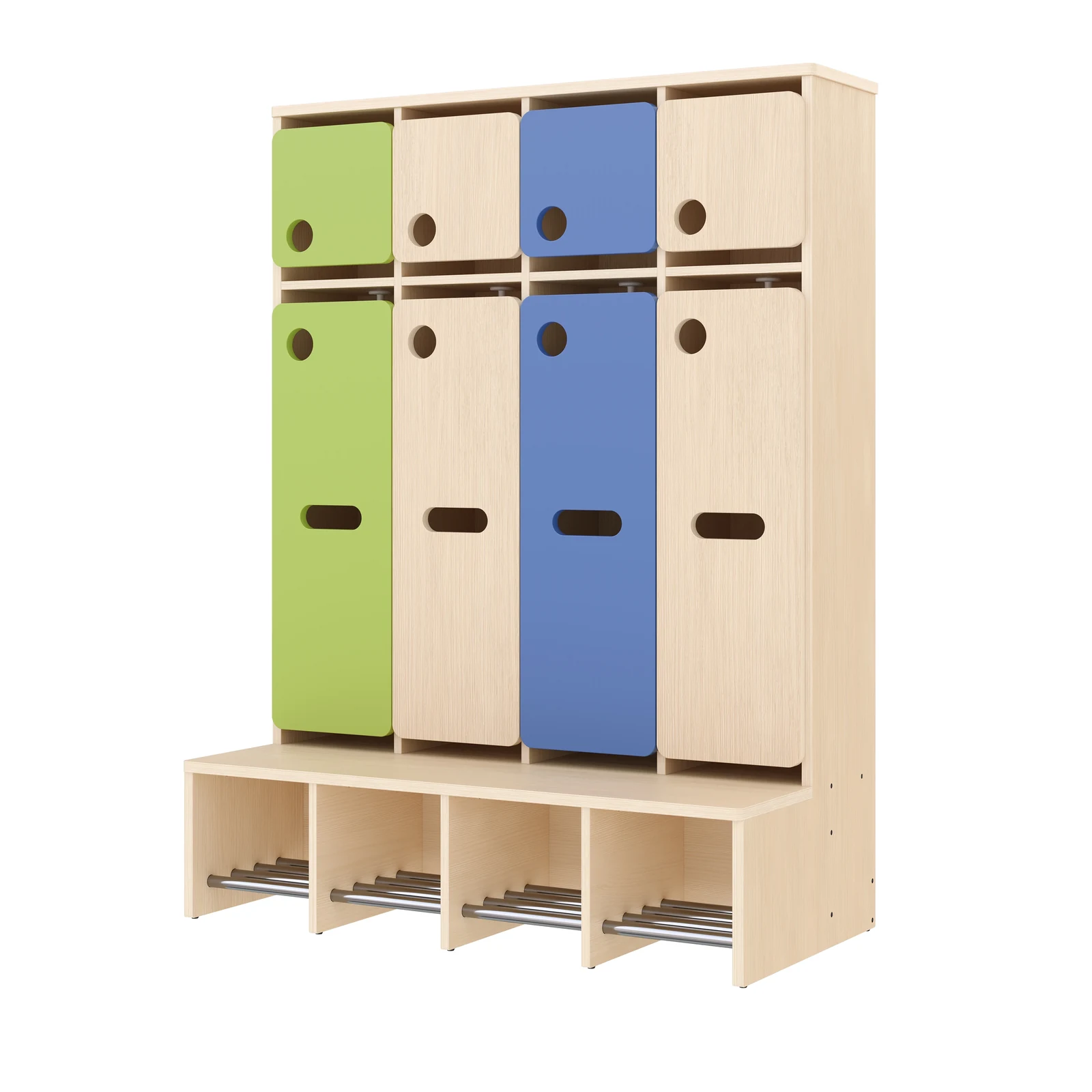 Vestiaire Complet, 4 Places, Hauteur d'assise: 26 cm – KB1-DG25176-26_02