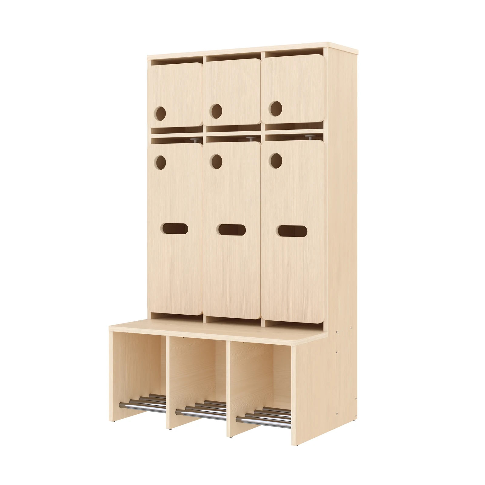 Vestiaire Complet, 3 Places, Hauteur d'assise: 35 cm – KB1-DG25175-35_01