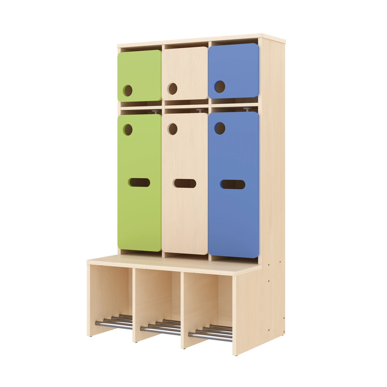Vestiaire Complet, 3 Places, Hauteur d'assise: 35 cm – KB1-DG25175-35_02