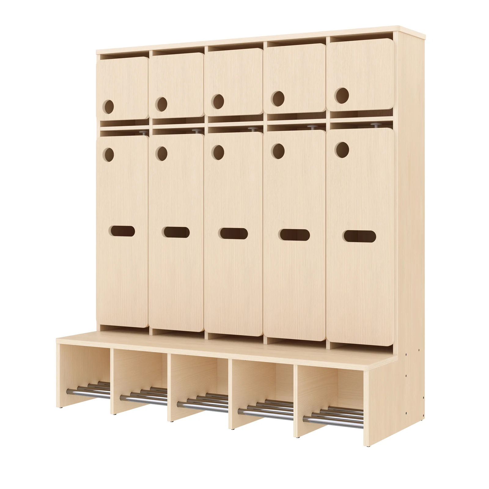Vestiaire Complet, 5 Places, Hauteur d'assise: 26 cm – KB1-DG25177-26_01