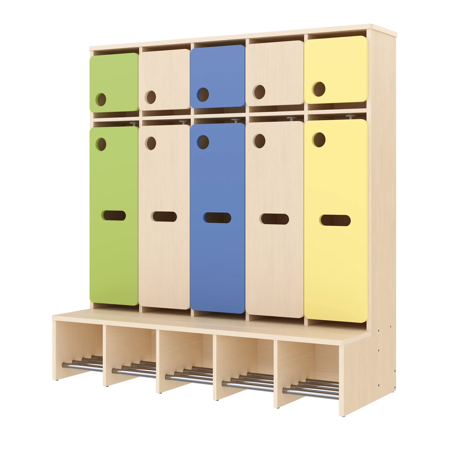 Vestiaire Complet, 5 Places, Hauteur d'assise: 26 cm – KB1-DG25177-26_02