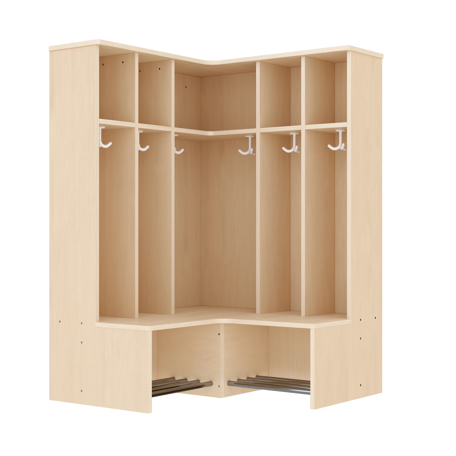 Guardarropas de Esquina Completo, 6 Plazas, Altura del asiento: 31 cm – KB1-DG25179-30-31_01