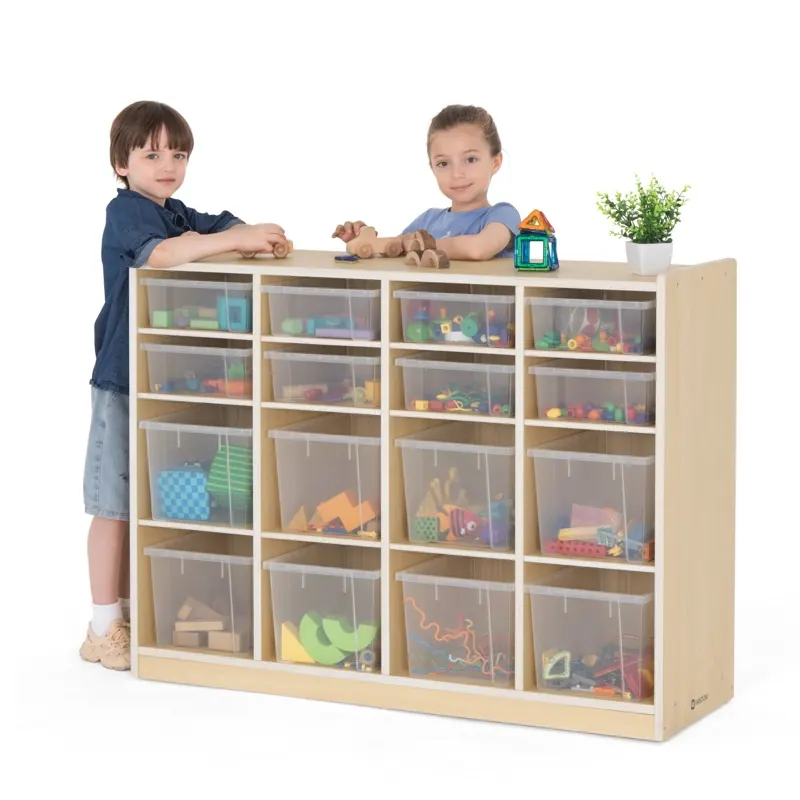 Armoire à Rayonnages avec 16 Compartiments, Bacs Compris – KB1-AZ12141-F_03