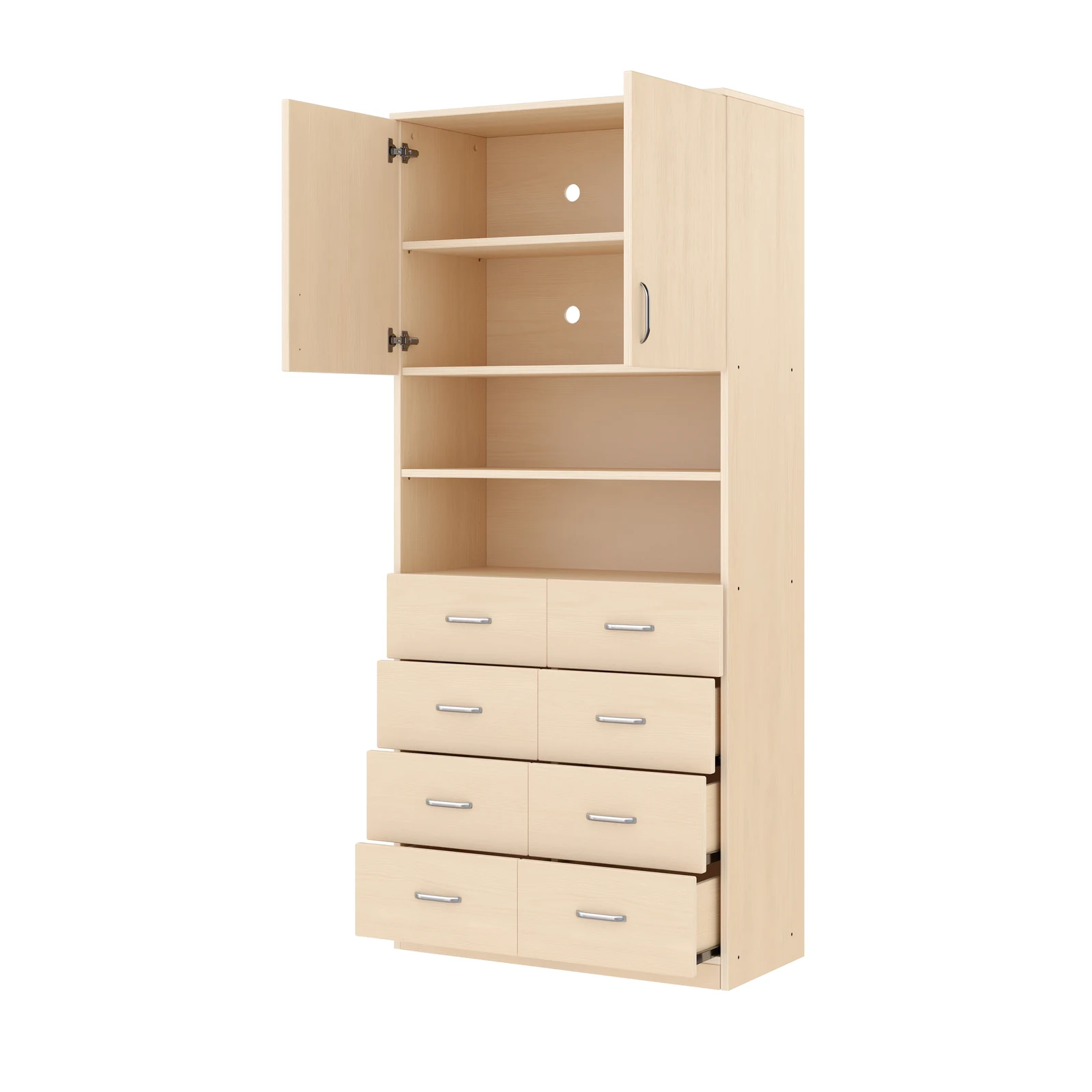 Armoire à Rayonnages 180-80, 4 Portes, 8 Tiroirs – KB1-DG25239-30-F_04