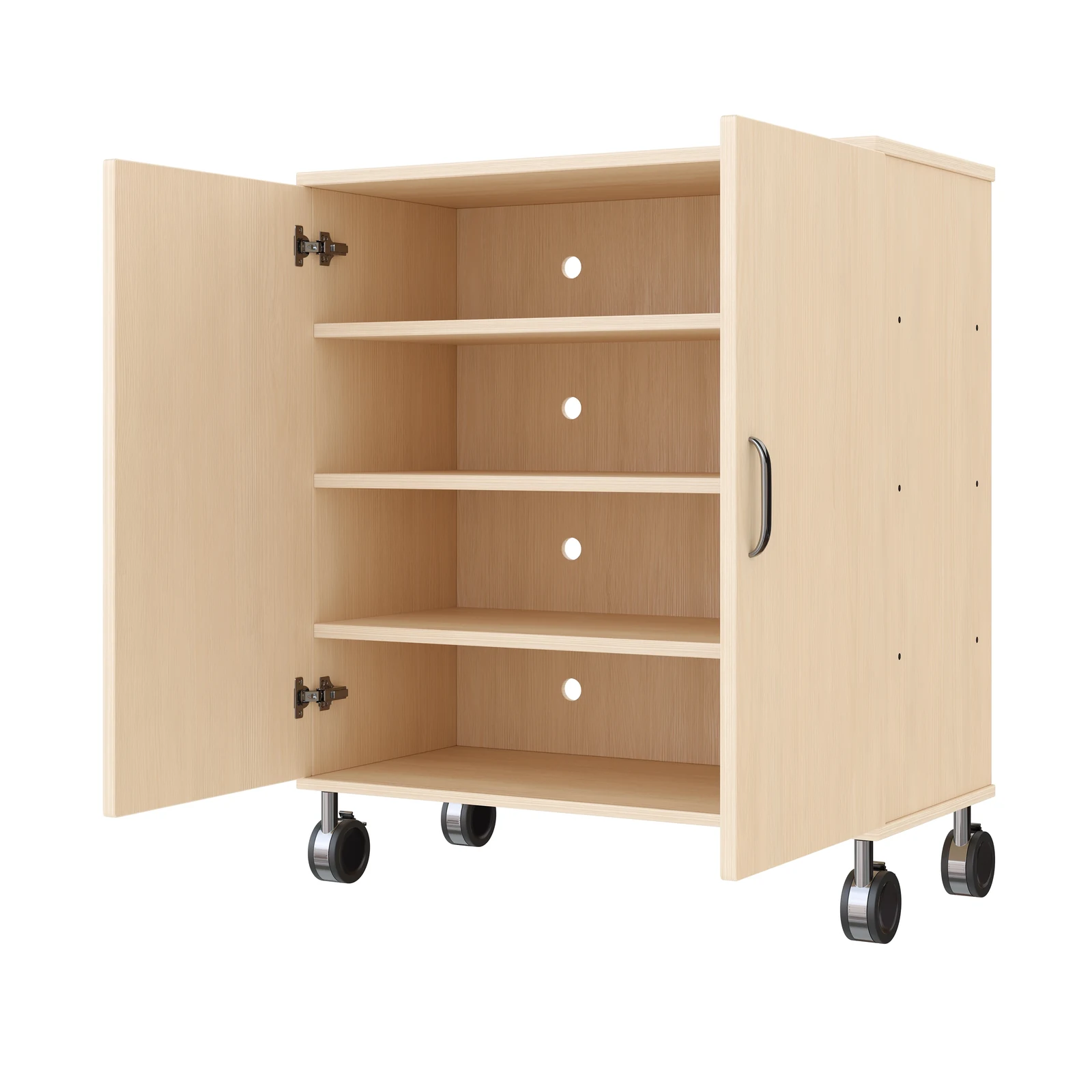 Armoire à Rayonnages 79-80, 2 Portes (avec roulettes équipées de freins de stationnement) – KB1-DG25216-30-R_04