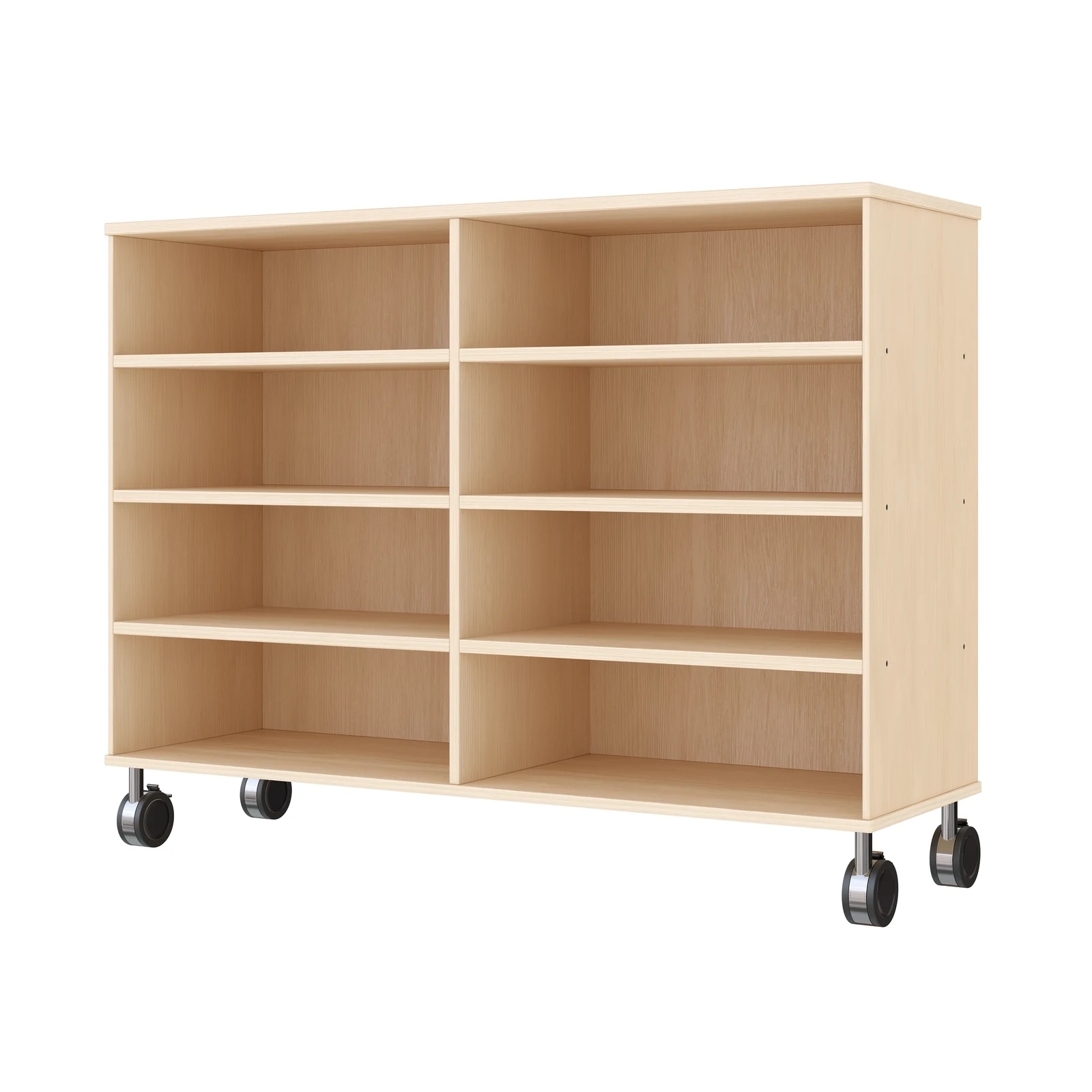 Armoire à Rayonnages 79-120, 8 Compartiments (avec roulettes équipées de freins de stationnement) – KB1-DG25218-30-R_01