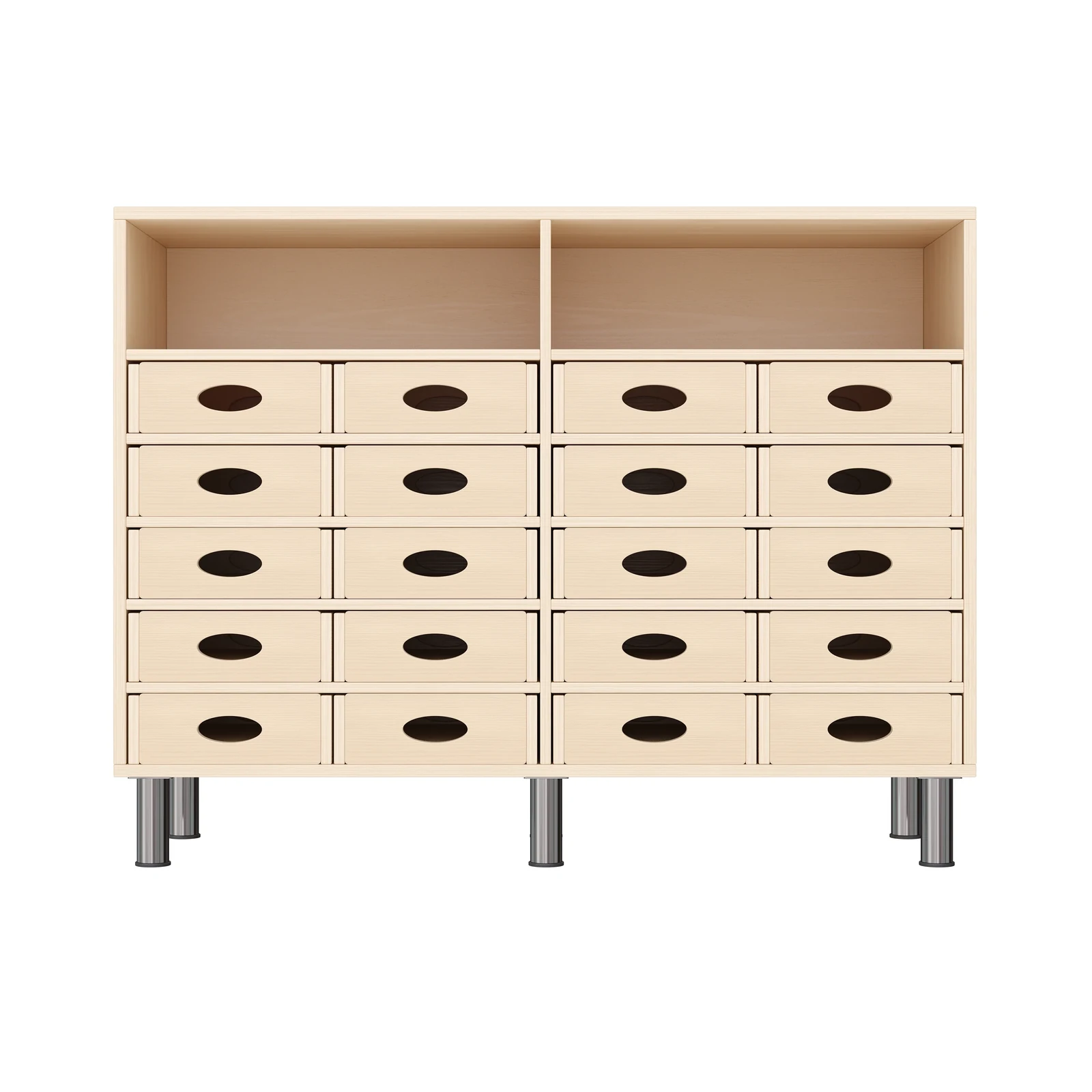 Armadio a Scaffali 79-120, 20 Cassette per Materiali (con piedi regolabili in altezza) – KB1-DG25220-30-MF_03