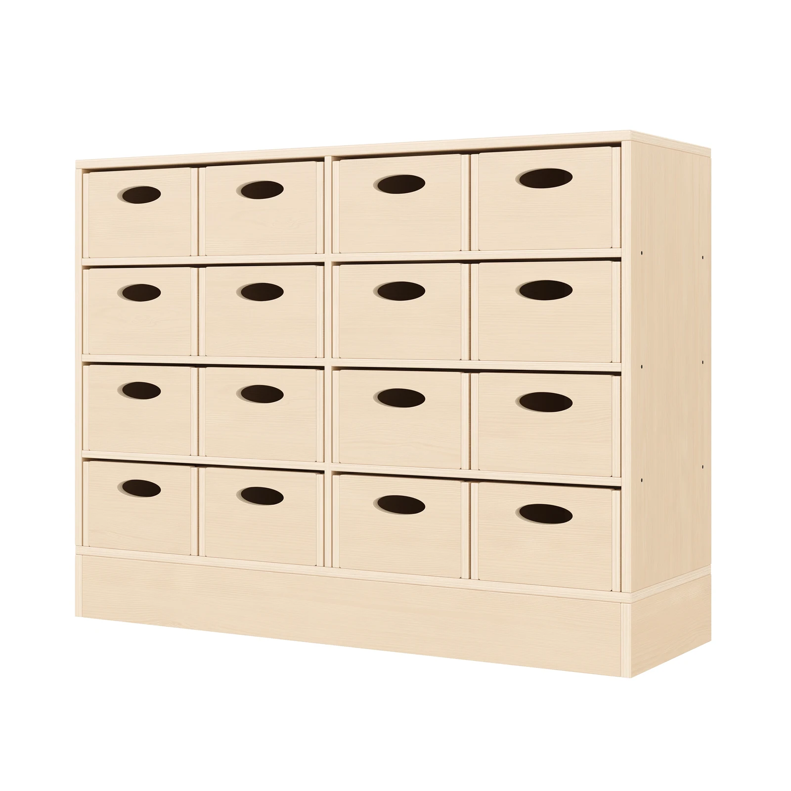 Armoire à Rayonnages 79-120, 16 Bacs Matériel (avec socle en bois) – KB1-DG25219-30-S_01
