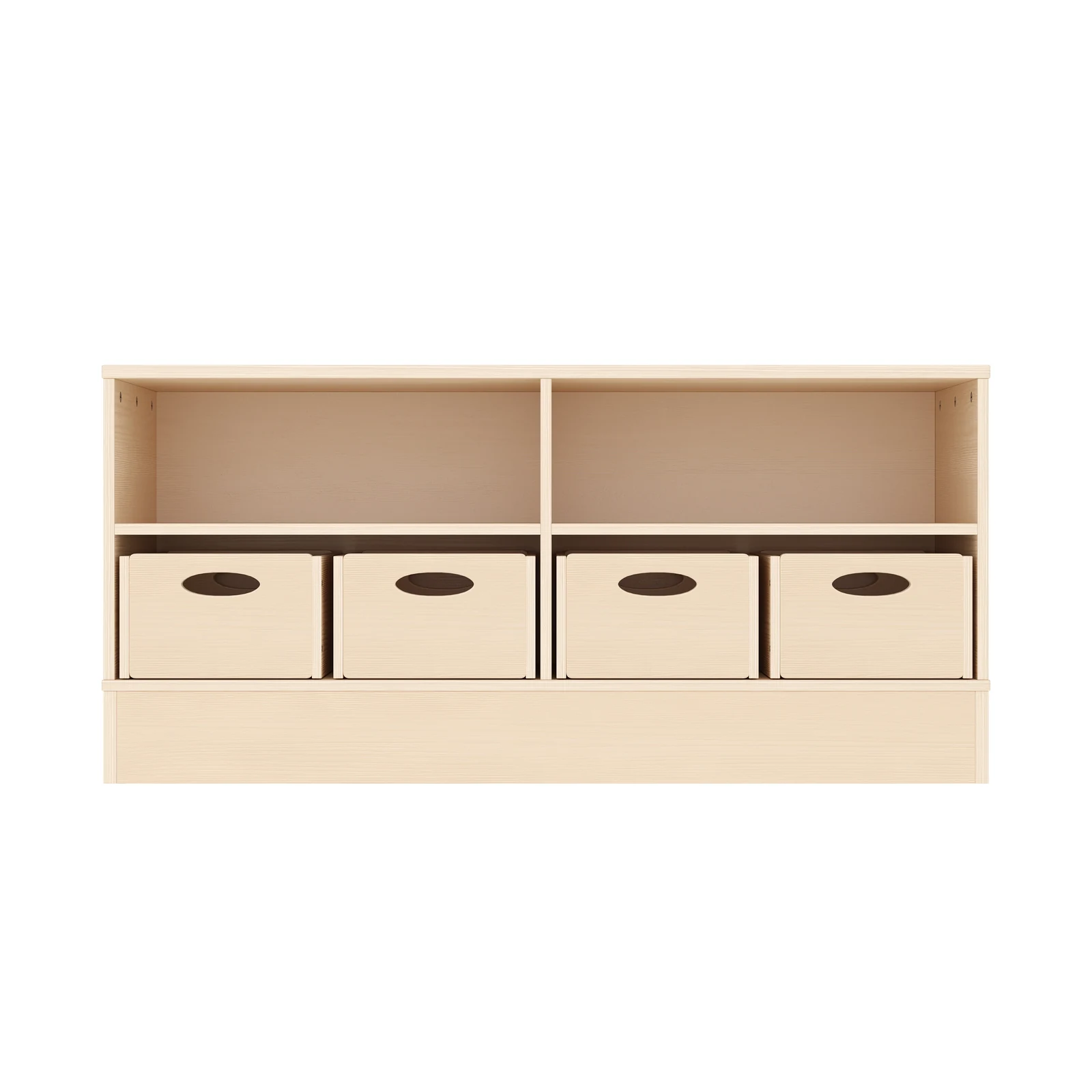 Armario de Estante Doble 44-120 con 4 Cajas de Material (con zócalo de madera) – KB1-DG25203-30-S_03