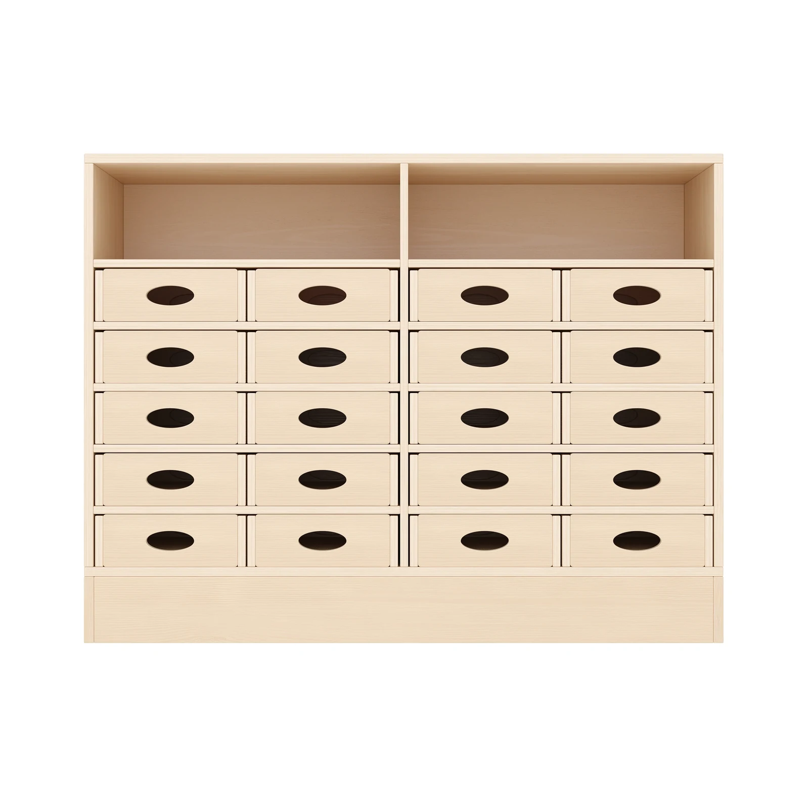 Armoire à Rayonnages 79-120, 20 Bacs Matériel (avec socle en bois) – KB1-DG25220-30-S_03