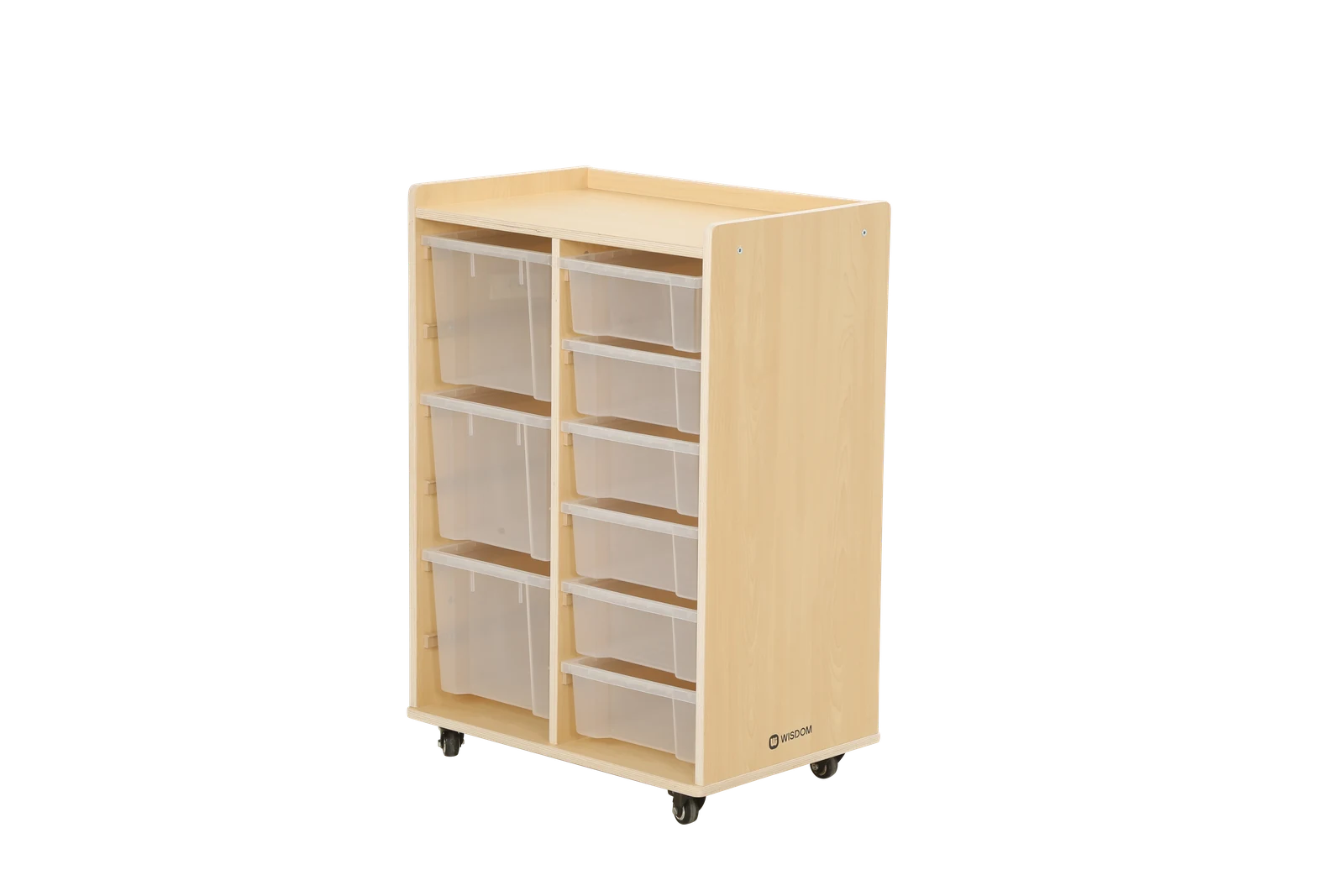 Étagère mobile à 2 rangées, avec 6 petits et 3 grands bacs – KB1-DG013-V01-F_01