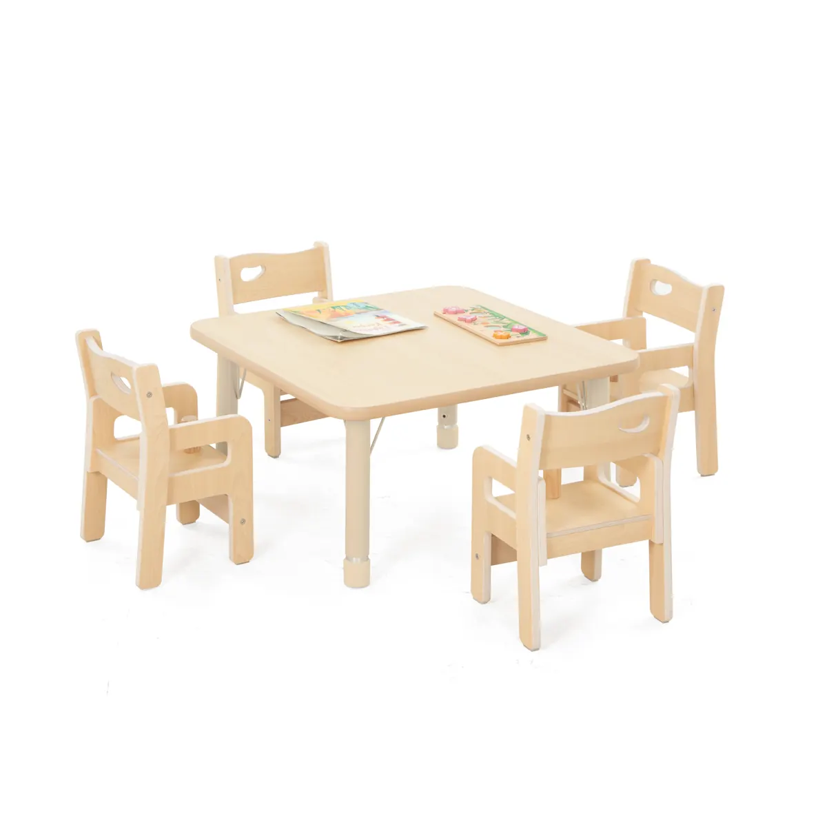 Silla Ole, altura del asiento 21 cm, con reposabrazos y postes – KB5-AZ1A21-30_02