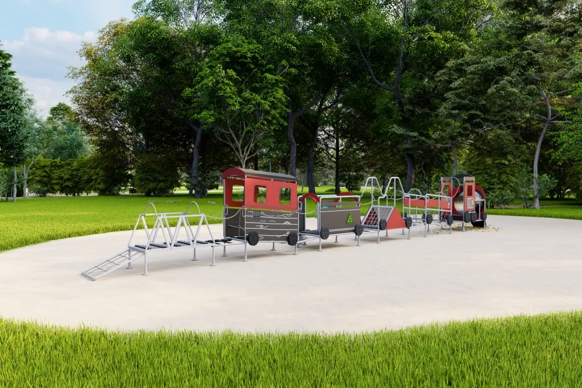 Petit Train Rouge, 12 éléments – sans tunnel à ramper – HW1-S1A352-10129_03