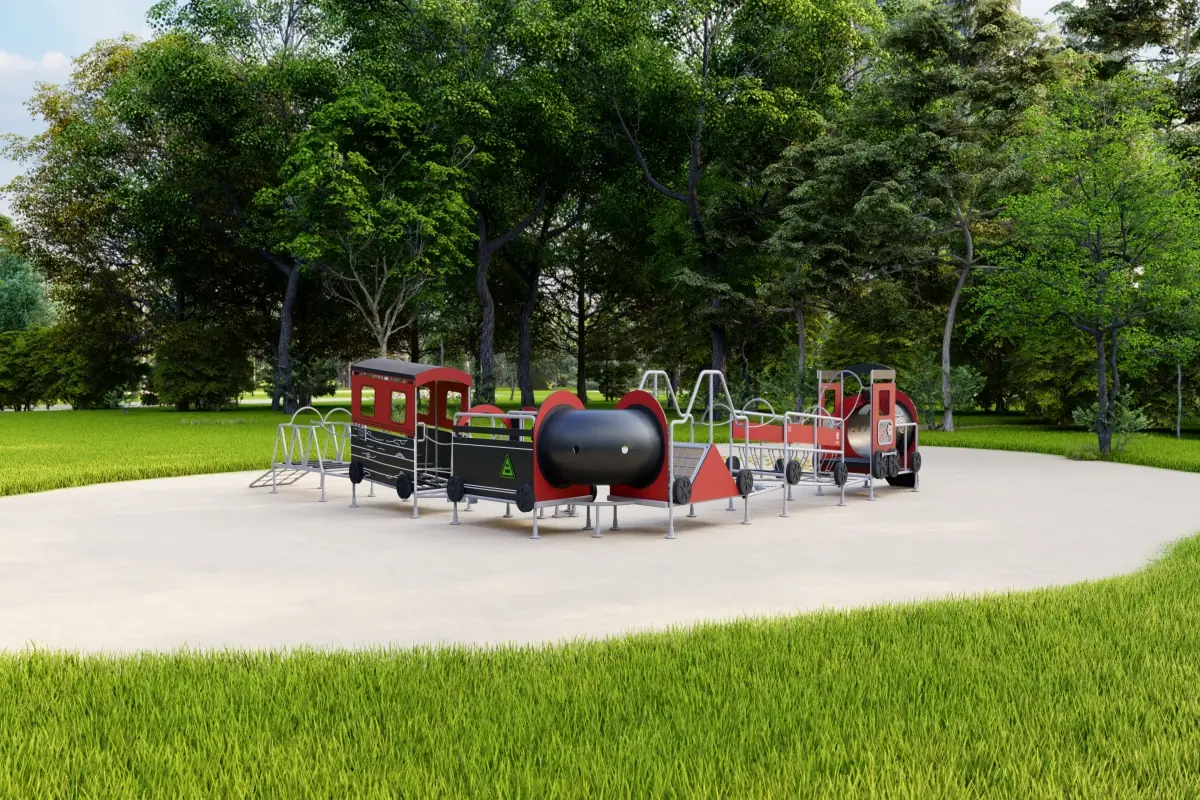Trenino Rosso, 12 pezzi – con tunnel per gattonare – HW1-S1A353-10129_02