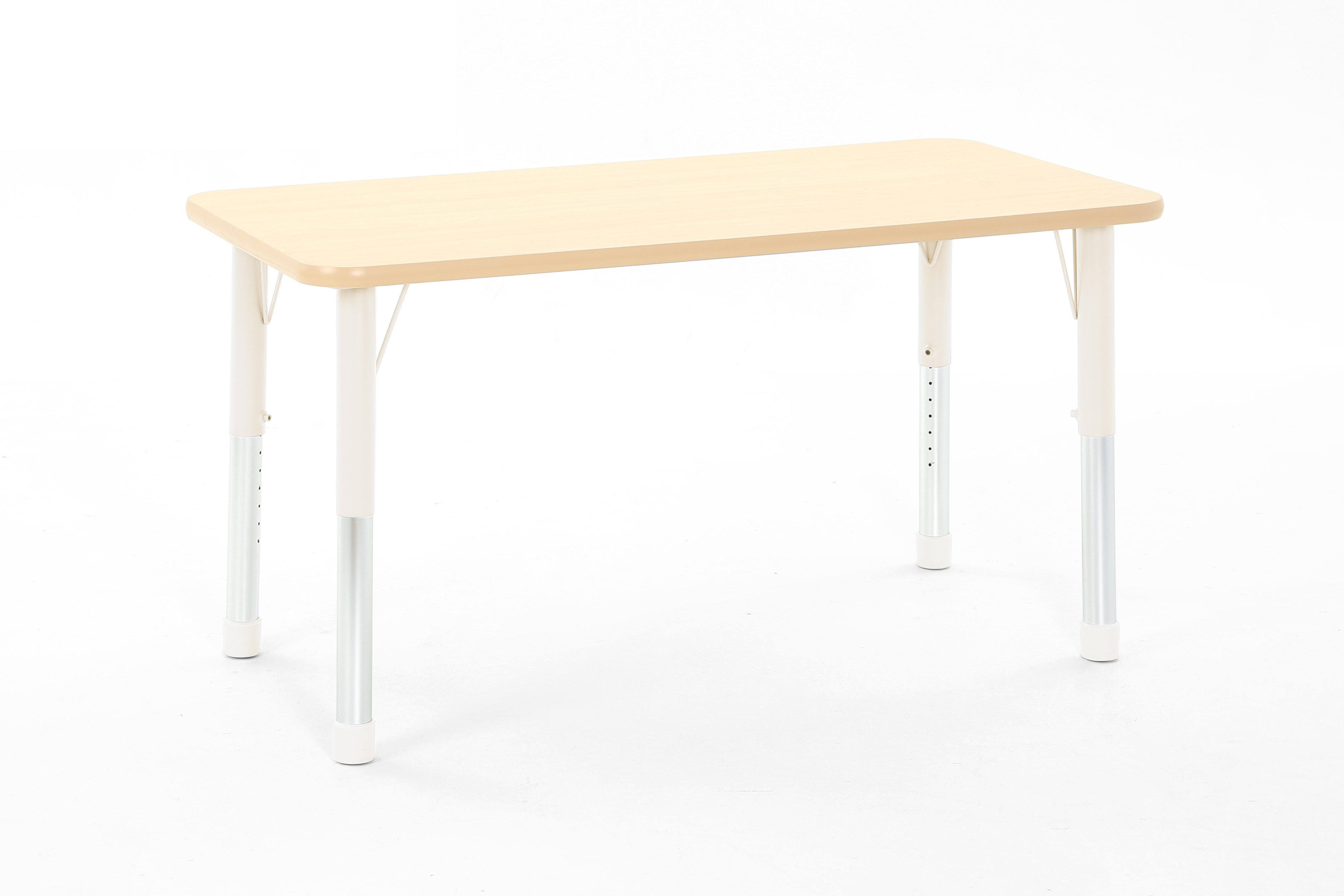 Tisch Owlaf, rechteckig, 120 x 75 cm, höhenverstellbar, Tischoberfläche - Melamin, Farbe Tischbeine: Beige – 7Y9A8640