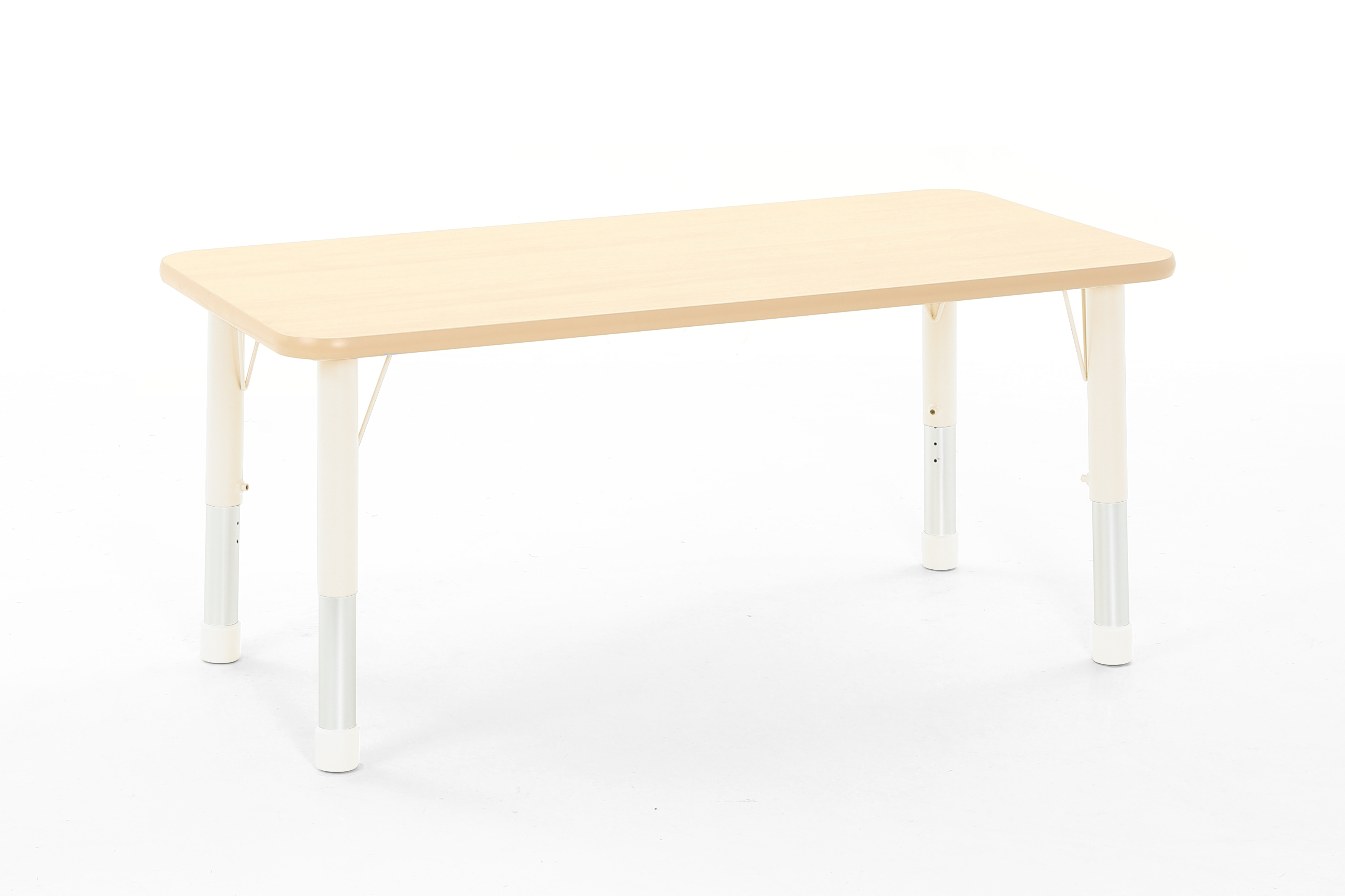 Tisch Owlaf, rechteckig, 120 x 75 cm, höhenverstellbar, Tischoberfläche - Melamin, Farbe Tischbeine: Beige – 7Y9A8644