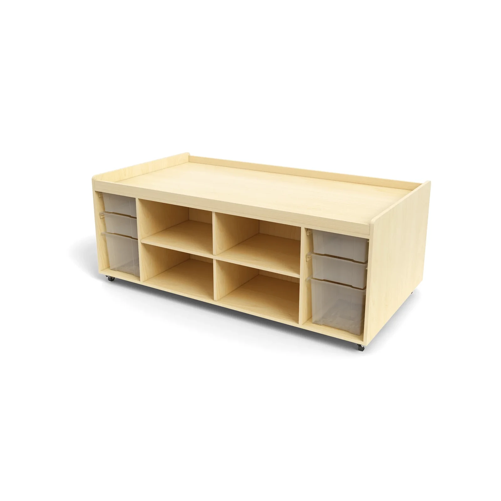 Mobiler Mehrzwecktisch inkl. 4 großer und 8 kleiner Ablageboxen – KB1-DG050-F_02_Rendering