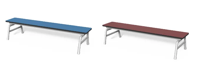 Outdoor PE-Stapelbank 120 cm, Höhe 26 cm (Blau & Granatrot) – tisch-bank-07