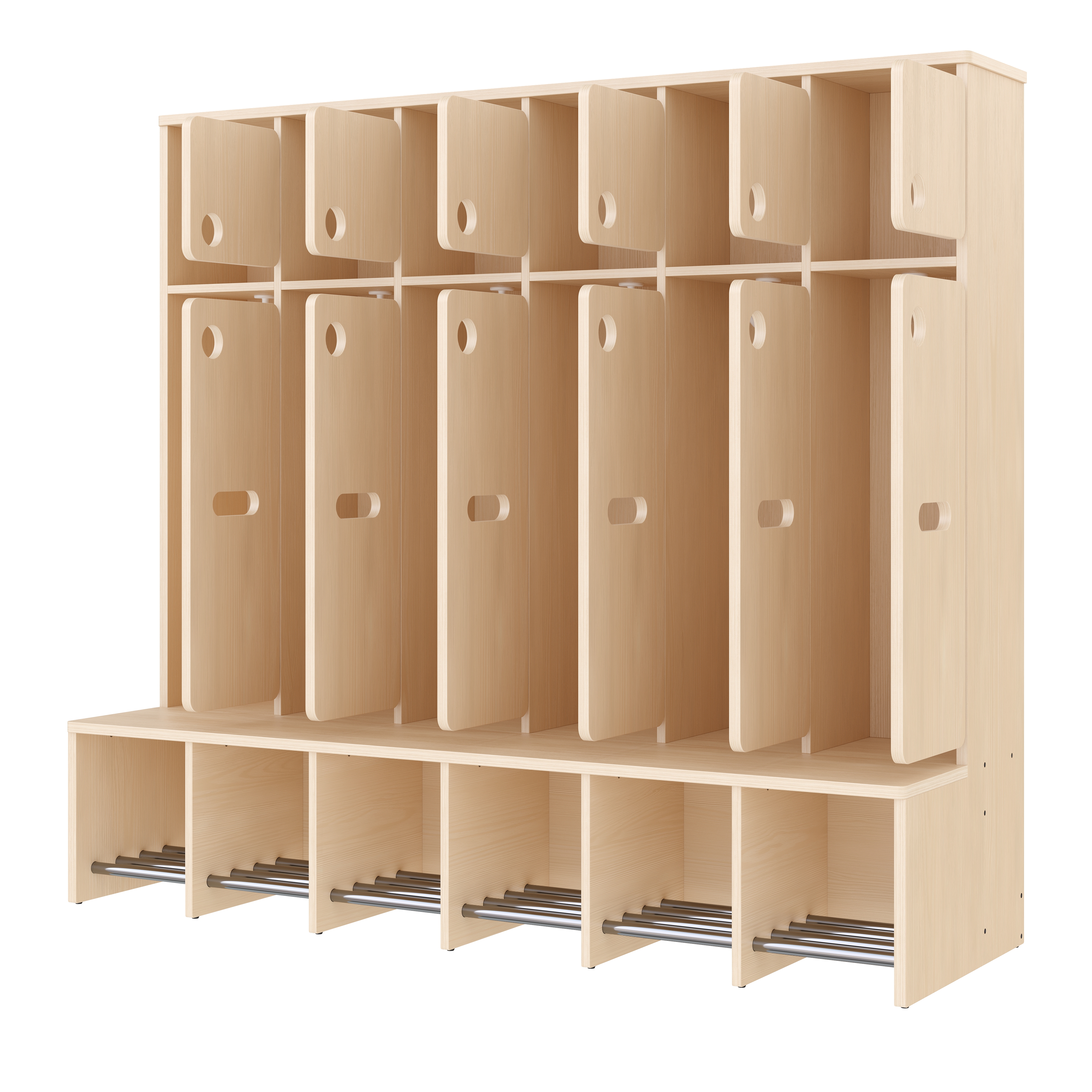 Komplett-Garderobe, 6 Plätze, Sitzhöhe: 31 cm – KB1-DG25178-V01-31_7913364