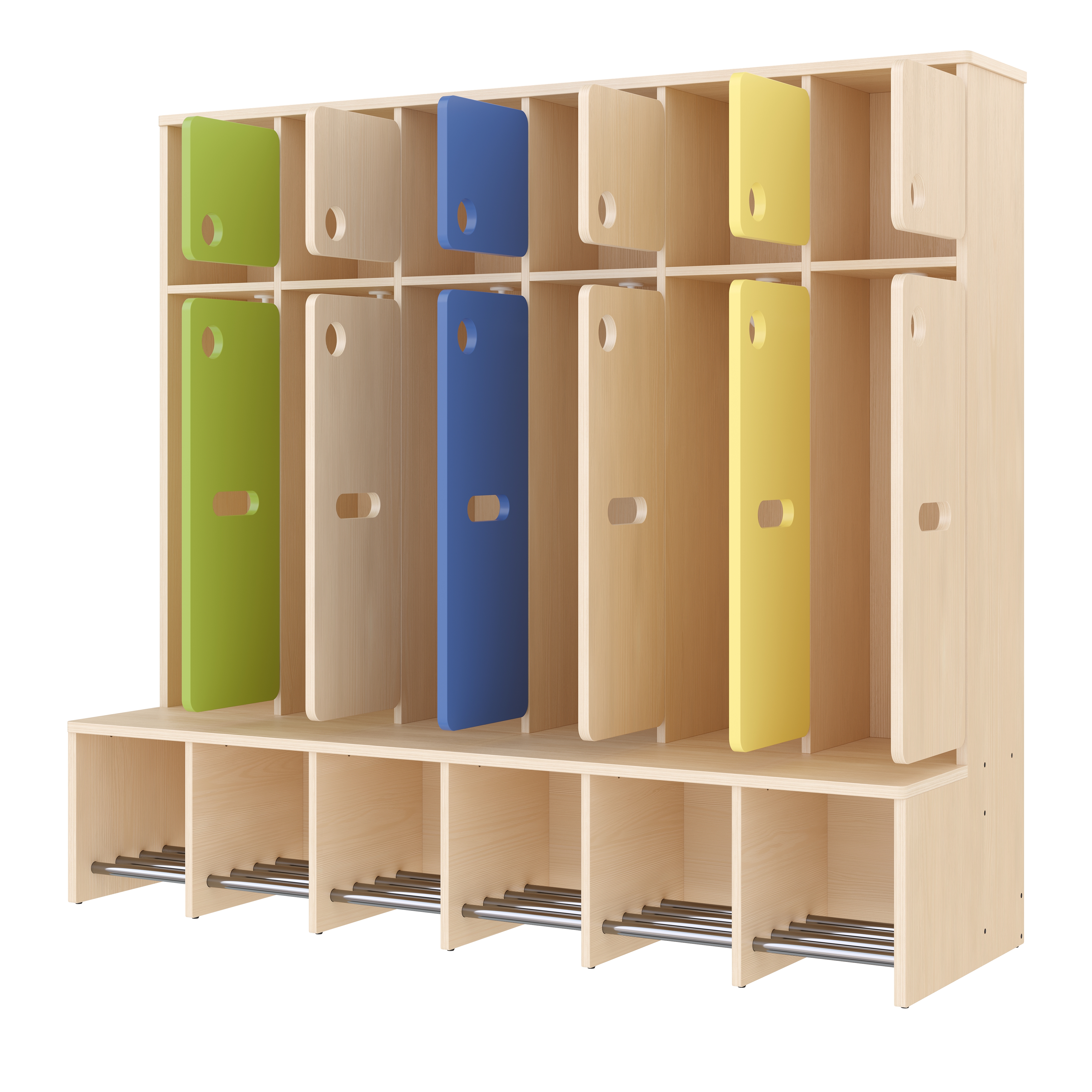 Komplett-Garderobe, 6 Plätze, Sitzhöhe: 31 cm – KB1-DG25178-V01-31_7913378