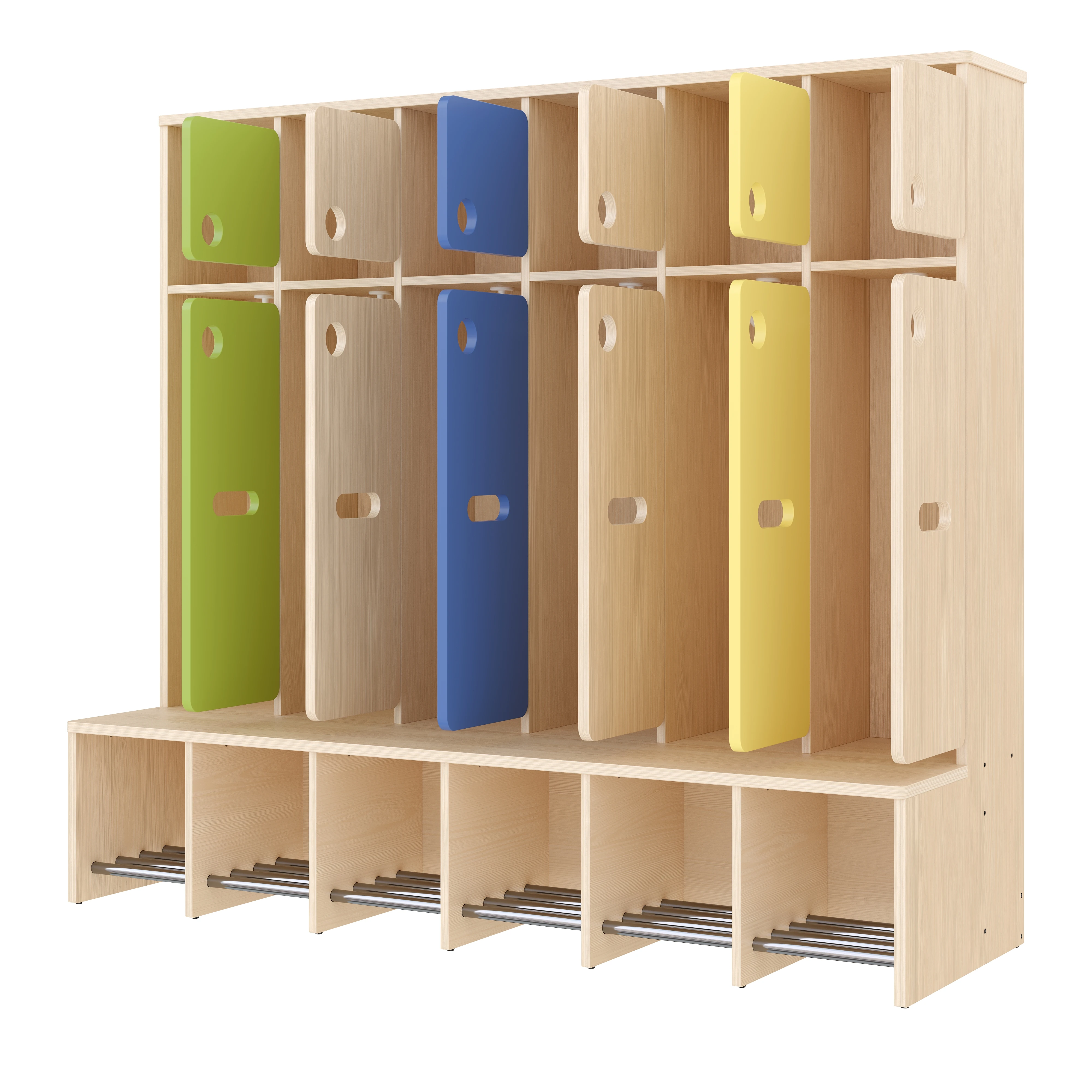 Komplett-Garderobe, 6 Plätze, Sitzhöhe: 31 cm – KB1-DG25178-V01-31_7913385