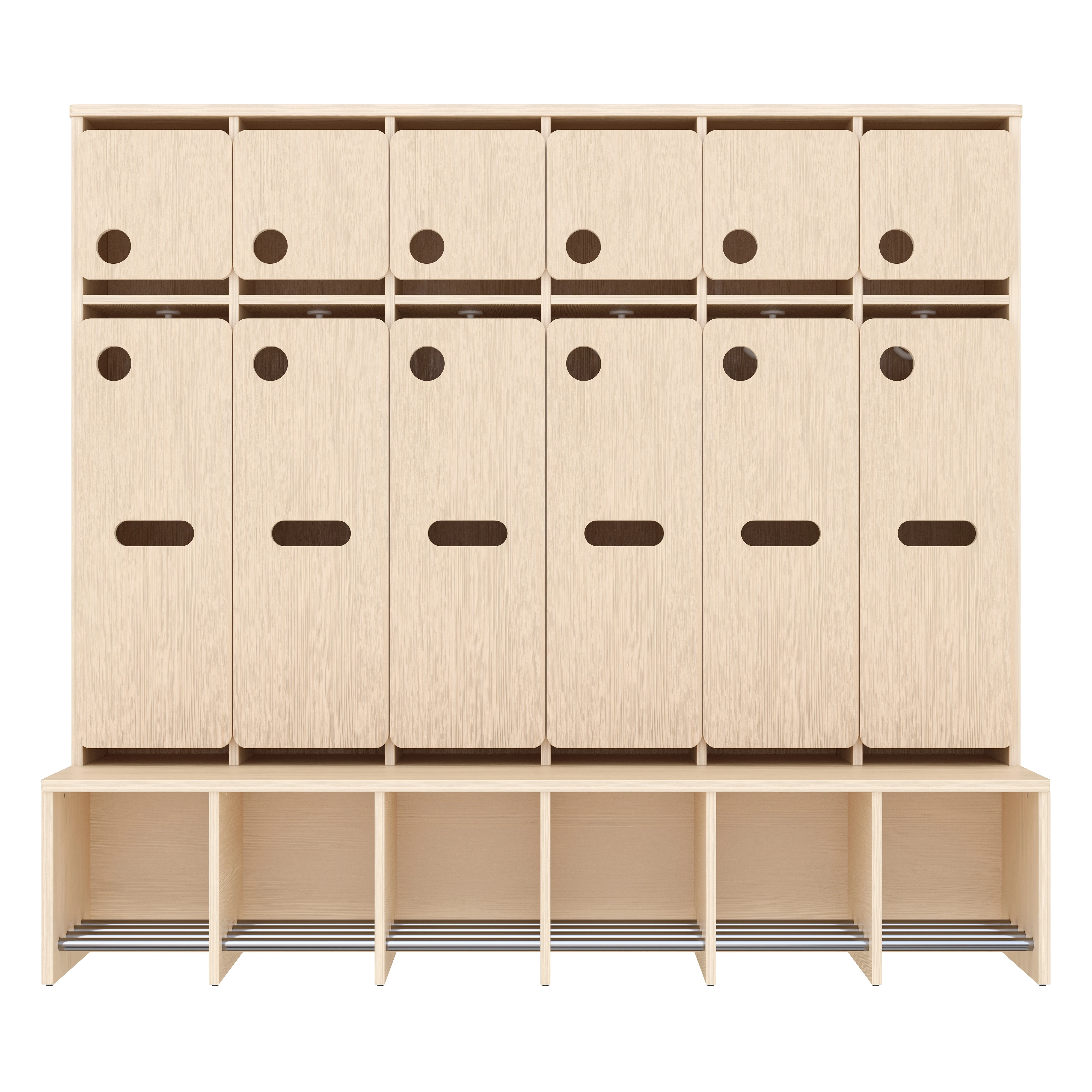 Komplett-Garderobe, 6 Plätze, Sitzhöhe: 31 cm – KB1-DG25178-V01-31_7913399