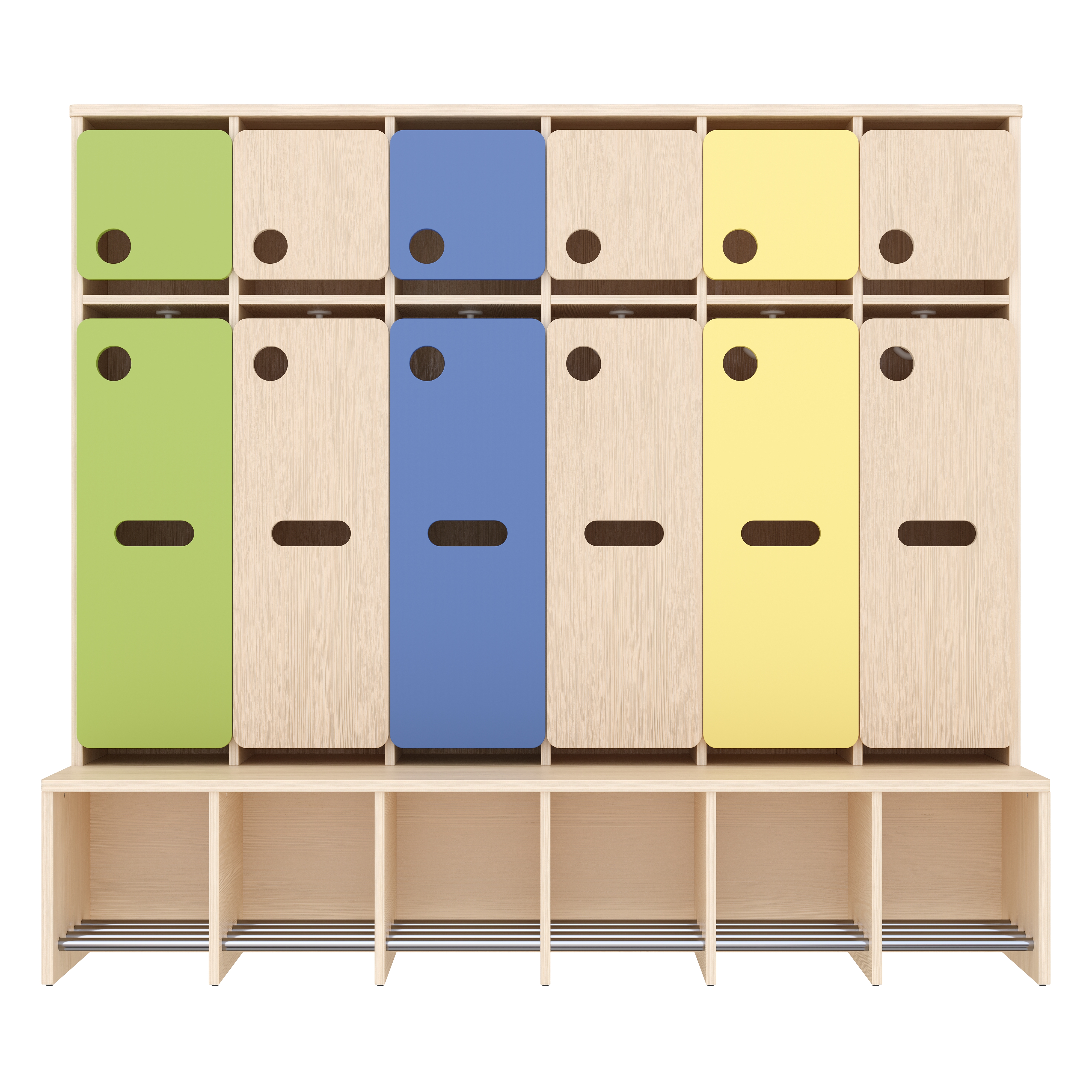 Komplett-Garderobe, 6 Plätze, Sitzhöhe: 31 cm – KB1-DG25178-V01-31_7913406