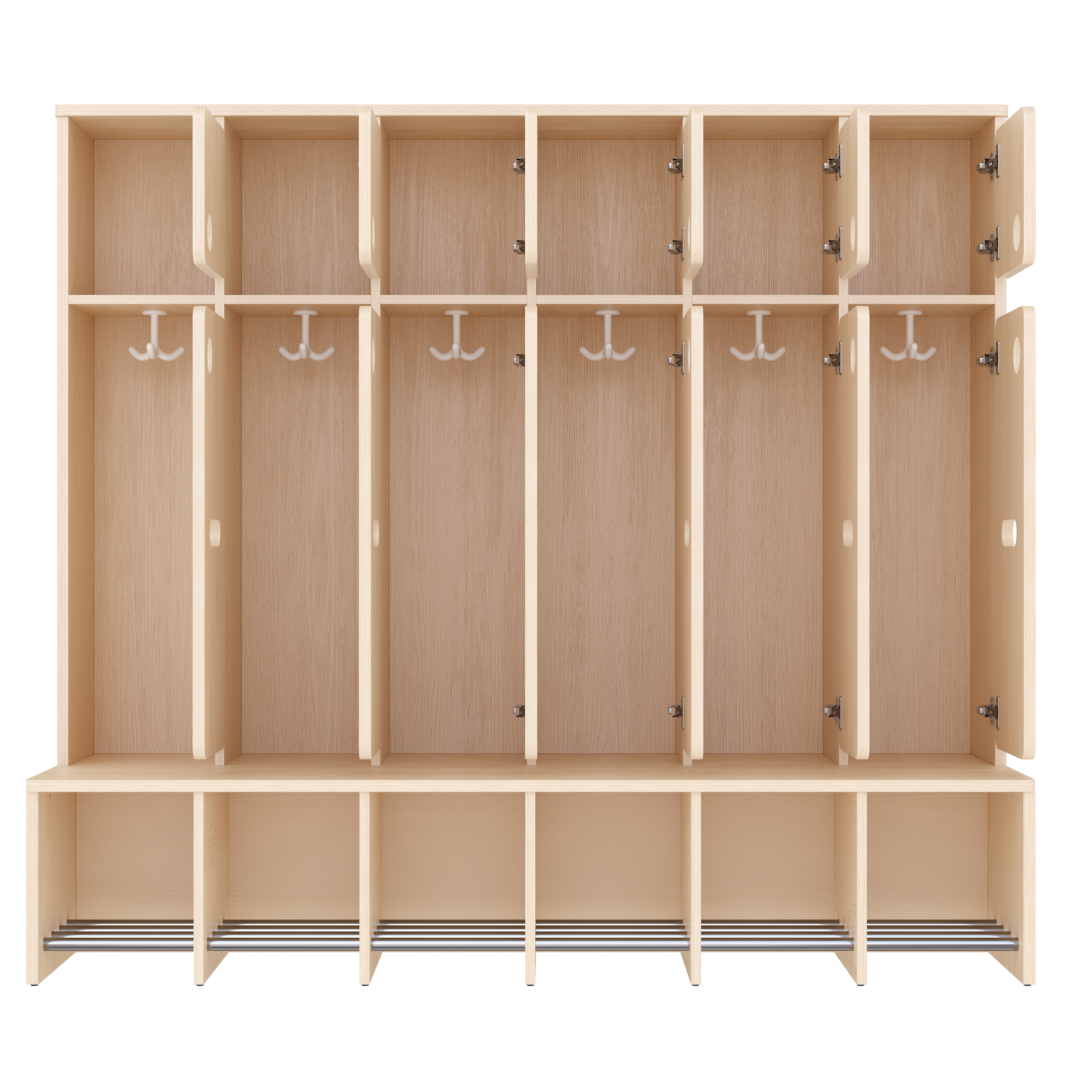 Komplett-Garderobe, 6 Plätze, Sitzhöhe: 31 cm – KB1-DG25178-V01-31_7913420