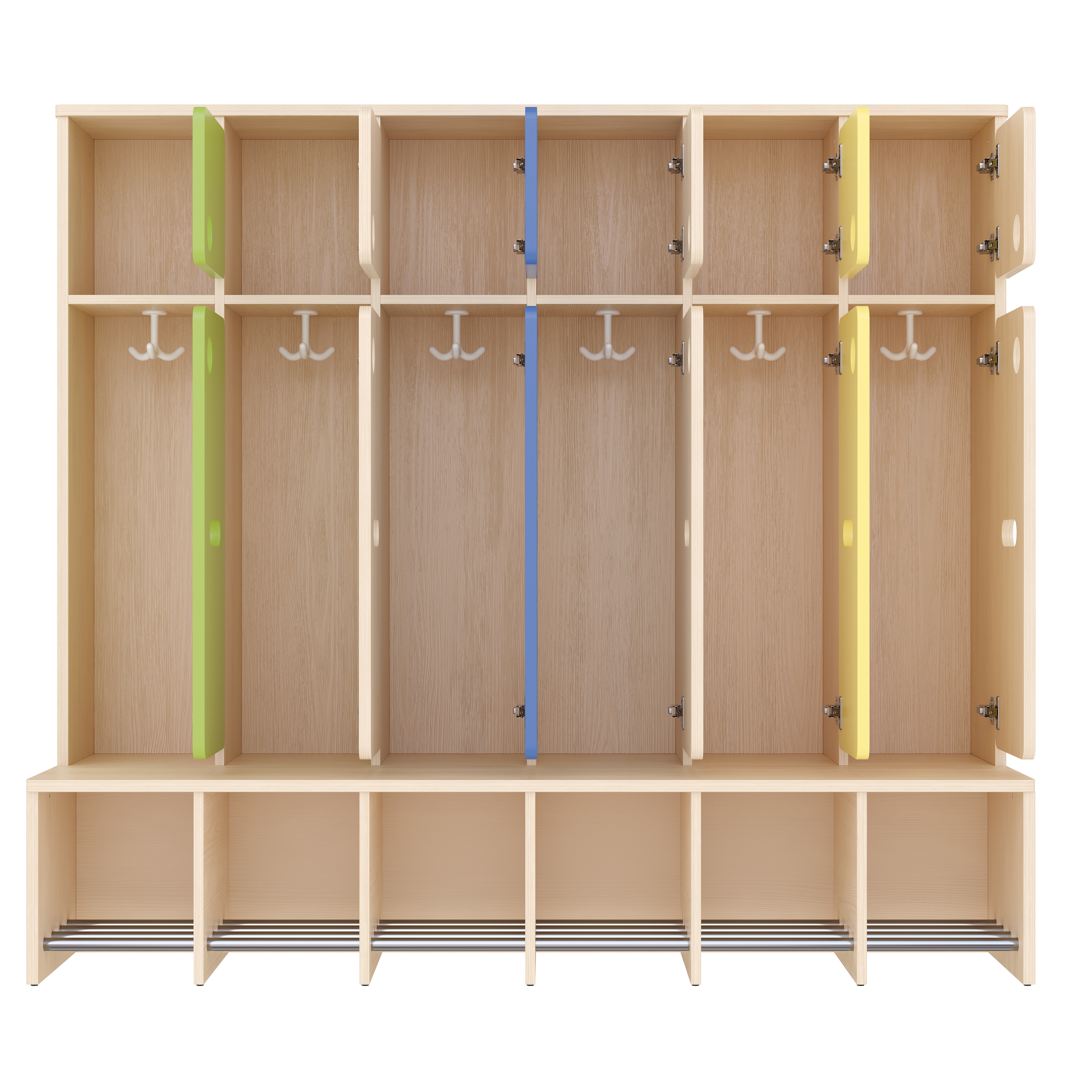 Komplett-Garderobe, 6 Plätze, Sitzhöhe: 31 cm – KB1-DG25178-V01-31_7913434