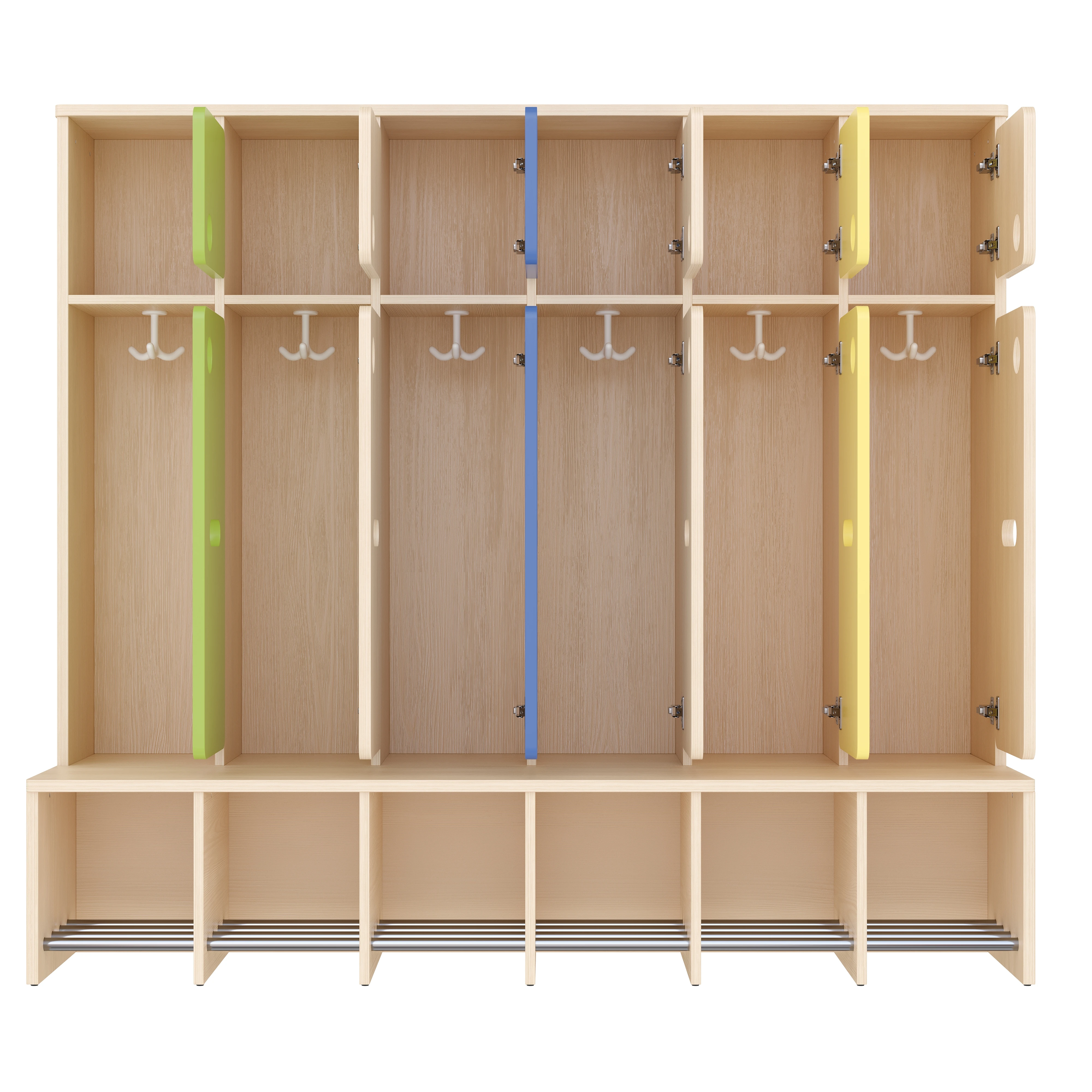 Komplett-Garderobe, 6 Plätze, Sitzhöhe: 31 cm – KB1-DG25178-V01-31_7913441